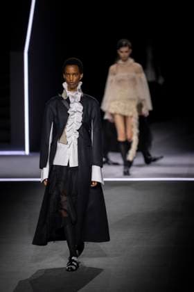 PFW - Dior Runway Models present creations by Dior for the Womenswear Ready-to-wear Fall-Winter 2025 2026 collection as part of the Paris Fashion Week, in Paris on March 4, 2025. Photo by Eliot Blondet ABACAPRESS.COM Paris France  Copyright: xBlondetxEliot ABACAx