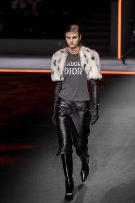 PFW - Dior Runway Models present creations by Dior for the Womenswear Ready-to-wear Fall-Winter 2025 2026 collection as part of the Paris Fashion Week, in Paris on March 4, 2025. Photo by Eliot Blondet ABACAPRESS.COM Paris France  Copyright: xBlondetxEliot ABACAx