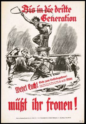 RECORD DATE NOT STATED Anti-Young Plan poster. Anti-Young Plan German propaganda poster. The Young Plan, which brought financial improvements and lowered German s reparation obligations. The Nationalsozialistische Deutsche Arbeiterpartei (NSDAP) and Deutschnationale Volkspartei (DNVP) viewed the Young Plan as the Upper Versailles and opposed the plan. The two parties collect 4 million signatures for a referendum (known as Freiheitsgesetz or Freedom Act ). This law would renounce all reparations and make it a criminal offense for any German official to cooperate in their collection. Though they received enough votes, the NSDAP and DNVP Liberty Law referendum was voted down by the Reichstag. Copyright: WorldxHistoryxArchive 917_05_WHA_197_0810