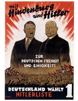 RECORD DATE NOT STATED Nazi Party poster for the German Reichstag elections. Nazi Party poster for the German Reichstag elections 1932. Copyright: WorldxHistoryxArchive 917_05_WHA_197_0843