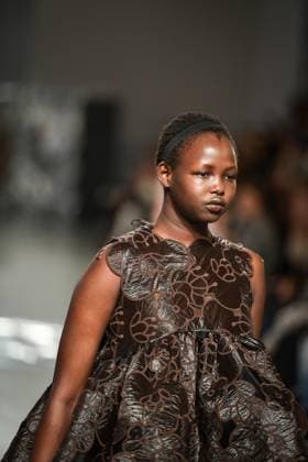 PFW - Cecilie Bahnsen Runway A model walks the runway for a collection by Cecilie Bahnsen as part of Paris Fashion Week at the Palais de Tokyo in Paris, on March 5, 2025. Photo by Firas Abdullah ABACAPRESS.COM Paris Ile-de-France France  Copyright: xAbdullahxFiras ABACAx