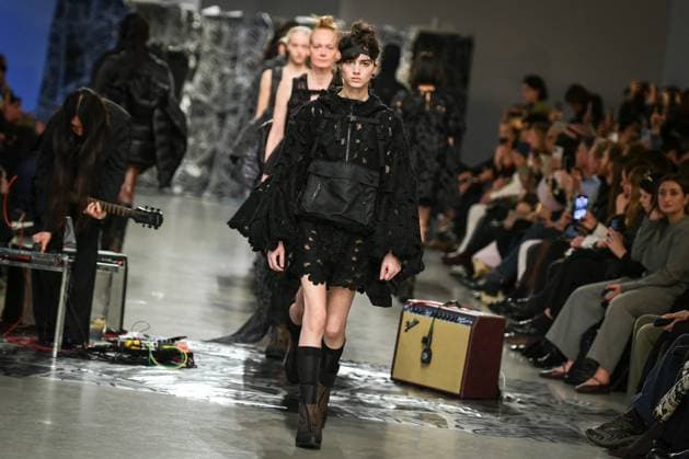PFW - Cecilie Bahnsen Runway Models walk the runway for a collection by Cecilie Bahnsen as part of Paris Fashion Week at the Palais de Tokyo in Paris, on March 5, 2025. Photo by Firas Abdullah ABACAPRESS.COM Paris Ile-de-France France  Copyright: xAbdullahxFiras ABACAx