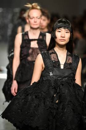 PFW - Cecilie Bahnsen Runway Models walk the runway for a collection by Cecilie Bahnsen as part of Paris Fashion Week at the Palais de Tokyo in Paris, on March 5, 2025. Photo by Firas Abdullah ABACAPRESS.COM Paris Ile-de-France France  Copyright: xAbdullahxFiras ABACAx