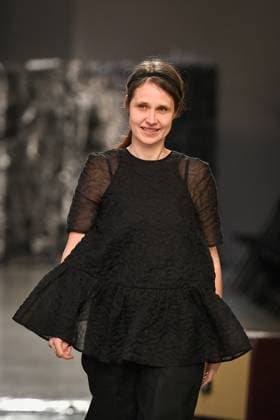 PFW - Cecilie Bahnsen Runway Cecilie Bahnsen looks on before the runway of her collection as part of Paris Fashion Week at the Palais de Tokyo in Paris, on March 5, 2025. Photo by Firas Abdullah ABACAPRESS.COM Paris Ile-de-France France  Copyright: xAbdullahxFiras ABACAx