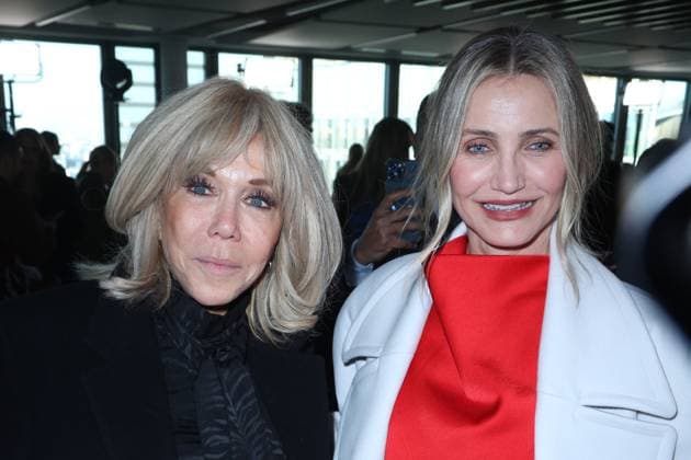 PFW - Stella McCartney Photocall French First Lady Brigitte Macron and Cameron Diaz at the Stella McCartney fashion show as part of Paris Fashion Week on March 5, 2025 in Paris, France. Photo by Jerome Domine ABACAPRESS.COM Paris France  Copyright: xDominexJerome ABACAx