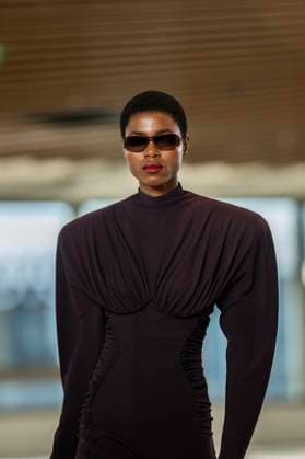 PFW - Stella McCartney Runway A model presents a creation by Stella McCartney for the Womenswear Ready-to-wear Fall-Winter 2025 2026 collection as part of the Paris Fashion Week, in Paris on March 5, 2025. Photo by Eliot Blondet ABACAPRESS.COM Paris France  Copyright: xBlondetxEliot ABACAx