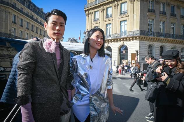 Fashion Week, Dries Van Noten pret a porter femme, Fall Winter 2025 2026 Aha et Lolo 441362 2025 03 05 Paris France  Copyright: xBarbaraxNeymanx xStarfacex STAR_441362_006