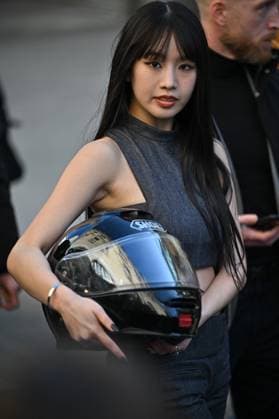 PFW Courreges Outside Arrivals Natty arriving at Courreges show during Paris Fashion Week in Paris, France on March 5, 2025. Photo by Julien Reynaud APS-Medias ABACAPRESS.COM Paris France  Copyright: xReynaudxJulien APS-Medias ABACAx