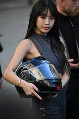 PFW Courreges Outside Arrivals Natty arriving at Courreges show during Paris Fashion Week in Paris, France on March 5, 2025. Photo by Julien Reynaud APS-Medias ABACAPRESS.COM Paris France  Copyright: xReynaudxJulien APS-Medias ABACAx