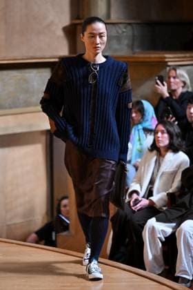 PFW Julie Kegels Runway A model walks the runway during Julie Kegels show during Paris Fashion Week in Paris, France on March 5, 2025. Photo by Julien Reynaud APS-Medias ABACAPRESS.COM Paris France  Copyright: xReynaudxJulien APS-Medias ABACAx