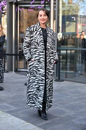 PFW Stella McCartney Outside Arrivals Elena Ora arriving at Stella McCartney show during Paris Fashion Week in Paris, France on March 5, 2025. Photo by Julien Reynaud APS-Medias ABACAPRESS.COM Paris France  Copyright: xReynaudxJulien APS-Medias ABACAx
