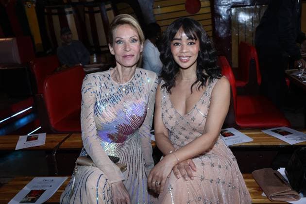 PFW - Christophe Guillarme Front Row Rebecca Hampton and Aurelie Konate at the Christophe Guillarme fashion show as part of Paris Fashion Week on March 5, 2025 in Paris, France. Photo by Jerome Domine ABACAPRESS.COM  Copyright: xDominexJerome ABACAx