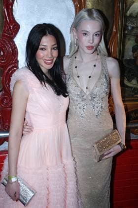 PFW - Christophe Guillarme Front Row Miriam Kedra and Andrea Furet at the Christophe Guillarme fashion show as part of Paris Fashion Week on March 5, 2025 in Paris, France. Photo by Jerome Domine ABACAPRESS.COM  Copyright: xDominexJerome ABACAx