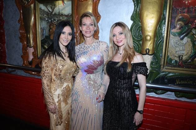 PFW - Christophe Guillarme Front Row Fabienne Carat, Rebecca Hampton and Carole Carat at the Christophe Guillarme fashion show as part of Paris Fashion Week on March 5, 2025 in Paris, France. Photo by Jerome Domine ABACAPRESS.COM  Copyright: xDominexJerome ABACAx