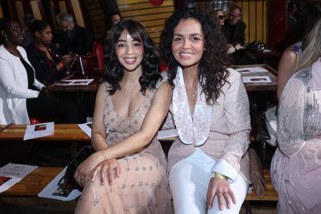 PFW - Christophe Guillarme Front Row Aurelie Konate and Laurence Roustandjee at the Christophe Guillarme fashion show as part of Paris Fashion Week on March 5, 2025 in Paris, France. Photo by Jerome Domine ABACAPRESS.COM  Copyright: xDominexJerome ABACAx