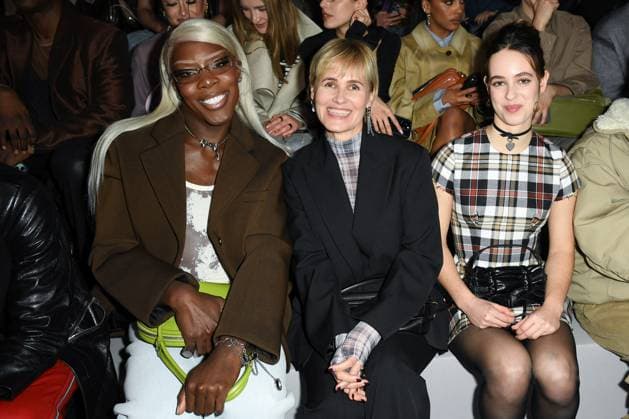 PFW Acne Studios Front Row Keiona, Judith Godreche and Tess Barthelemy attending the Acne Studios Womenswear Fall Winter 2025-2026 show as part of Paris Fashion Week at L’Observatoire de Paris in Paris, France on March 05, 2025. Photo by Aurore Marechal ABACAPRESS.COM Paris France  Copyright: xMarechalxAurore ABACAx