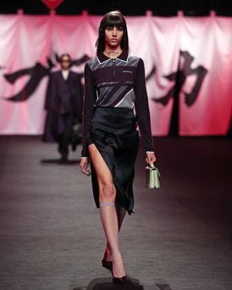 PFW - Casablanca Runway A model walks the runway during the Casablanca Womenswear Fall Winter 2025-2026 show as part of Paris Fashion at Le Carrousel du Louvre on March 05, 2025 in Paris, France. Photo by Alain-Gil Gonzalez ABACAPRESS.COM Paris France  Copyright: xGonzalezxAlain-Gil ABACAx