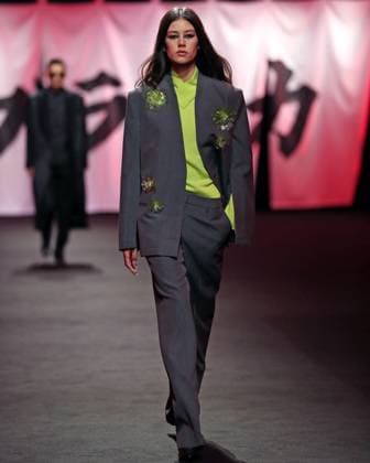 PFW - Casablanca Runway A model walks the runway during the Casablanca Womenswear Fall Winter 2025-2026 show as part of Paris Fashion at Le Carrousel du Louvre on March 05, 2025 in Paris, France. Photo by Alain-Gil Gonzalez ABACAPRESS.COM Paris France  Copyright: xGonzalezxAlain-Gil ABACAx
