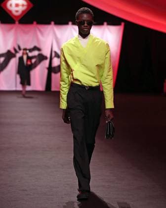 PFW - Casablanca Runway A model walks the runway during the Casablanca Womenswear Fall Winter 2025-2026 show as part of Paris Fashion at Le Carrousel du Louvre on March 05, 2025 in Paris, France. Photo by Alain-Gil Gonzalez ABACAPRESS.COM Paris France  Copyright: xGonzalezxAlain-Gil ABACAx