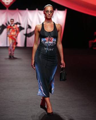 PFW - Casablanca Runway A model walks the runway during the Casablanca Womenswear Fall Winter 2025-2026 show as part of Paris Fashion at Le Carrousel du Louvre on March 05, 2025 in Paris, France. Photo by Alain-Gil Gonzalez ABACAPRESS.COM Paris France  Copyright: xGonzalezxAlain-Gil ABACAx