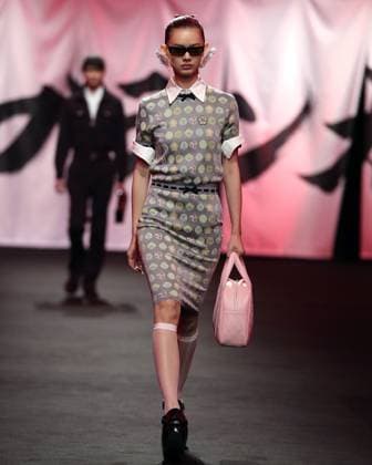 PFW - Casablanca Runway A model walks the runway during the Casablanca Womenswear Fall Winter 2025-2026 show as part of Paris Fashion at Le Carrousel du Louvre on March 05, 2025 in Paris, France. Photo by Alain-Gil Gonzalez ABACAPRESS.COM Paris France  Copyright: xGonzalezxAlain-Gil ABACAx