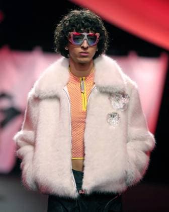 PFW - Casablanca Runway A model walks the runway during the Casablanca Womenswear Fall Winter 2025-2026 show as part of Paris Fashion at Le Carrousel du Louvre on March 05, 2025 in Paris, France. Photo by Alain-Gil Gonzalez ABACAPRESS.COM Paris France  Copyright: xGonzalezxAlain-Gil ABACAx