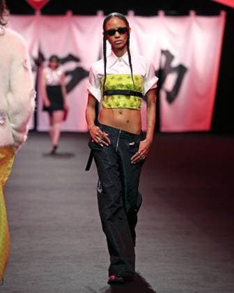 PFW - Casablanca Runway A model walks the runway during the Casablanca Womenswear Fall Winter 2025-2026 show as part of Paris Fashion at Le Carrousel du Louvre on March 05, 2025 in Paris, France. Photo by Alain-Gil Gonzalez ABACAPRESS.COM Paris France  Copyright: xGonzalezxAlain-Gil ABACAx