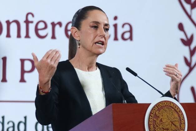 Mexico s President Holds Meeting on Tariffs Imposed Trump - Mexico Mexico s President Claudia Sheinbaum Pardo holds a briefing where she talk about the tariffs imposed by the U.S. President, Donald Trump at the National Palace. on March 5, 2025 in Mexico City, Mexico. Photo by Carlos Santiago Eyepix Group ABACAPRESS.COM Mexico City Mexico  Copyright: xEyepix ABACAx