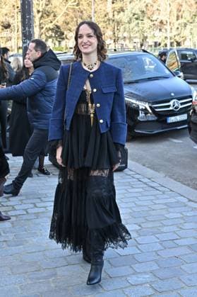 PFW Chloe Outside Arrivals Agathe Rousselle arriving at Chloe show during Paris Fashion Week in Paris, France on March 6, 2025. Photo by Julien Reynaud APS-Medias ABACAPRESS.COM Paris France  Copyright: xReynaudxJulien APS-Medias ABACAx
