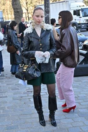 PFW Chloe Outside Arrivals Marie Gaguech arriving at Chloe show during Paris Fashion Week in Paris, France on March 6, 2025. Photo by Julien Reynaud APS-Medias ABACAPRESS.COM Paris France  Copyright: xReynaudxJulien APS-Medias ABACAx