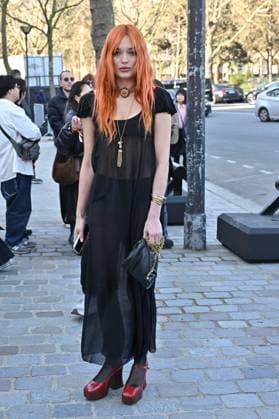 PFW Chloe Outside Arrivals Solange Smith arriving at Chloe show during Paris Fashion Week in Paris, France on March 6, 2025. Photo by Julien Reynaud APS-Medias ABACAPRESS.COM Paris France  Copyright: xReynaudxJulien APS-Medias ABACAx