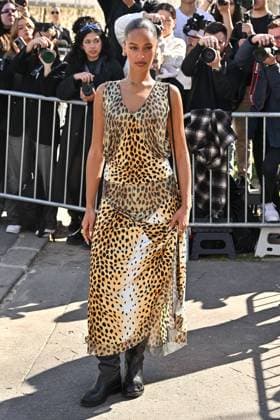 PFW Rabanne Outside Arrivals Jamilla Strand arriving at Rabanne show during Paris Fashion Week in Paris, France on March 6, 2025. Photo by Julien Reynaud APS-Medias ABACAPRESS.COM Paris France  Copyright: xReynaudxJulien APS-Medias ABACAx