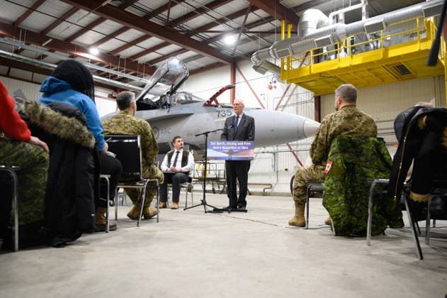 March 6, 2025, Iqaluit, Nu, Canada: Defence Minister Bill Blair makes an announcement about increasing the Canadian Armed Forces presence and readiness across the Arctic and the North during a press conference in Iqaluit, Nunavut on Thursday, March 6, 2025. Iqaluit Canada  - ZUMAc35_ 20250306_zaf_c35_022 Copyright: xDustinxPatarx