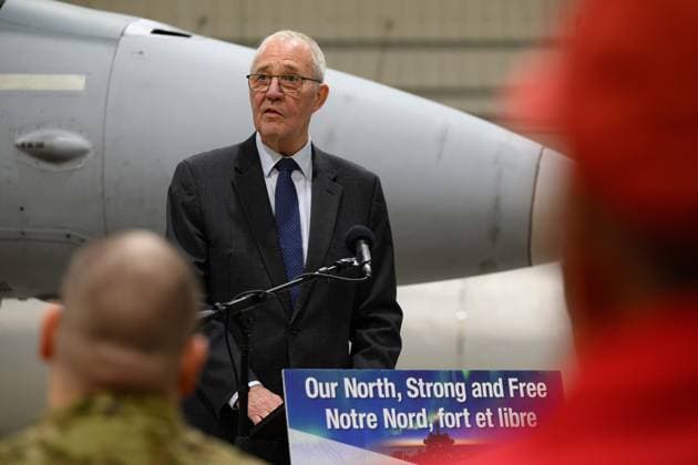 March 6, 2025, Iqaluit, Nu, Canada: Defence Minister Bill Blair makes an announcement about increasing the Canadian Armed Forces presence and readiness across the Arctic and the North during a press conference in Iqaluit, Nunavut on Thursday, March 6, 2025. Iqaluit Canada  - ZUMAc35_ 20250306_zaf_c35_023 Copyright: xDustinxPatarx