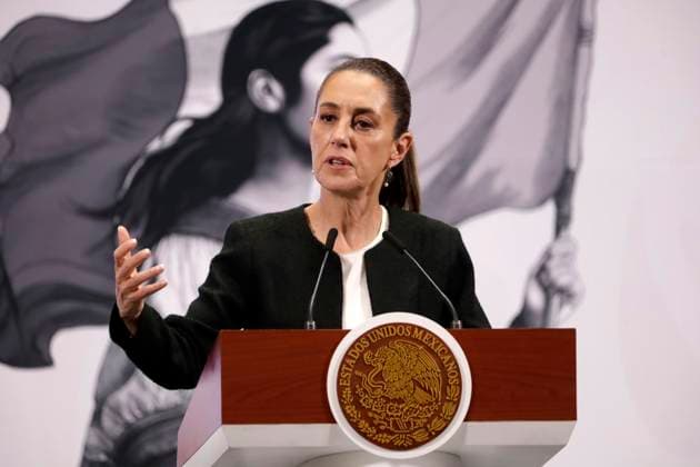 Mexico™s President, Claudia Sheinbaum Holds Briefing Conference Mexican President Claudia Sheinbaum Pardo announced that the 25 percent tariffs imposed by U.S. President, Donald Trump, on Mexican products will be postponed until April 2, during a briefing conference at National Palace. on March 6, 2025 in Mexico City, Mexico. (Photo by Luis Barron Eyepix Group) Copyright: xLuisxBarron xEyepixxGroupx LB_06032025_145887