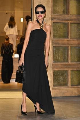 PFW Schiaparelli Outside Arrivals Farida Khelfa arriving at Schiaparelli show during Paris Fashion Week in Paris, France on March 6, 2025. Photo by Julien Reynaud APS-Medias ABACAPRESS.COM Paris France  Copyright: xReynaudxJulien APS-Medias ABACAx
