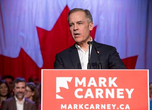 Kanada, Kandidat für Vorsitz der Liberalen Partei Mark Carney in Montreal March 6, 2025, Montreal, Pq, CANADA: Liberal Party of Canada leadership candidate Mark Carney addresses supporters in Montreal on Thursday, March 6, 2025. Montreal CANADA  - ZUMAc35_ 20250306_zaf_c35_113 Copyright: xPeterxMccabex