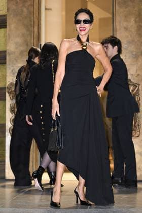 PFW Schiaparelli Arrivals Farida Khelfa attending the Schiaparelli Womenswear Fall Winter 2025-2026 show as part of Paris Fashion Week at L’Observatoire de Paris in Paris, France on March 06, 2025. Photo by Aurore Marechal ABACAPRESS.COM Paris France  Copyright: xMarechalxAurore ABACAx