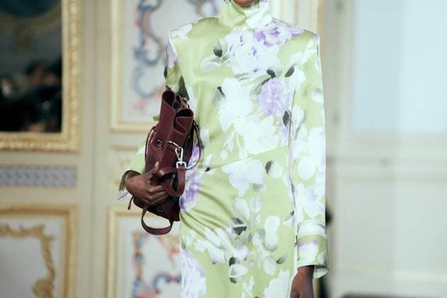 PFW - Leonard Runway A model presents a creation by Leonard Paris for the Womenswear Ready-to-wear Fall-Winter 2025 2026 collection as part of the Paris Fashion Week, in Paris, France on March 7, 2025. Photo by Alexis Jumeau ABACAPRESS.COM Paris France  Copyright: xJumeauxAlexis ABACAx