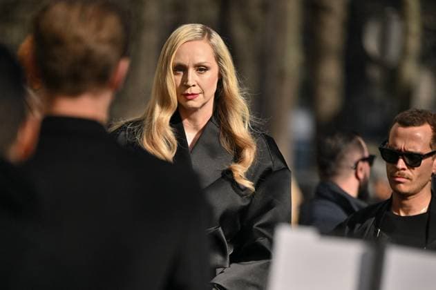 PFW Givenchy Outside Arrivals Gwendoline Christie arriving at Givenchy show during Paris Fashion Week in Paris, France on March 7, 2025. Photo by Julien Reynaud APS-Medias ABACAPRESS.COM Paris France  Copyright: xReynaudxJulien APS-Medias ABACAx
