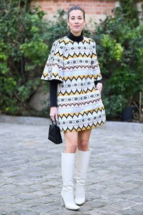 PFW Leonard Paris Front Row Ines de Cominges attending the Leonard Paris Womenswear Fall Winter 2025-2026 show as part of Paris Fashion Week at L’Observatoire de Paris in Paris, France on March 07, 2025. Photo by Aurore Marechal ABACAPRESS.COM Paris France  Copyright: xMarechalxAurore ABACAx