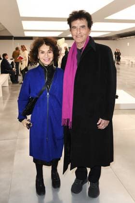PFW Issey Miyake Front Row Monique Buczynski and Jack Lang attending the Issey Miyake Womenswear Fall Winter 2025-2026 show as part of Paris Fashion Week at L’Observatoire de Paris in Paris, France on March 07, 2025. Photo by Aurore Marechal ABACAPRESS.COM Paris France  Copyright: xMarechalxAurore ABACAx