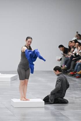 PFW Issey Miyake Runway Models perform on the runway during the Issey Miyake Womenswear Fall Winter 2025-2026 show as part of Paris Fashion Week in Paris, France on March 07, 2025. Photo by Aurore Marechal ABACAPRESS.COM Paris France  Copyright: xMarechalxAurore ABACAx