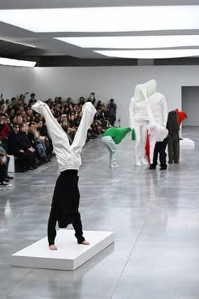 PFW Issey Miyake Runway Models perform on the runway during the Issey Miyake Womenswear Fall Winter 2025-2026 show as part of Paris Fashion Week in Paris, France on March 07, 2025. Photo by Aurore Marechal ABACAPRESS.COM Paris France  Copyright: xMarechalxAurore ABACAx