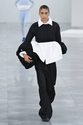 PFW Issey Miyake Runway A model walks the runway during the Issey Miyake Womenswear Fall Winter 2025-2026 show as part of Paris Fashion Week in Paris, France on March 07, 2025. Photo by Aurore Marechal ABACAPRESS.COM Paris France  Copyright: xMarechalxAurore ABACAx