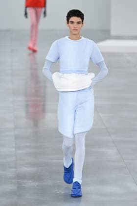 PFW Issey Miyake Runway A model walks the runway during the Issey Miyake Womenswear Fall Winter 2025-2026 show as part of Paris Fashion Week in Paris, France on March 07, 2025. Photo by Aurore Marechal ABACAPRESS.COM Paris France  Copyright: xMarechalxAurore ABACAx