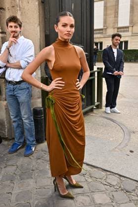 PFW Nina Ricci Outside Arrivals Thylane Blondeau arriving at Nina Ricci show during Paris Fashion Week in Paris, France on March 7, 2025. Photo by Julien Reynaud APS-Medias ABACAPRESS.COM Paris France  Copyright: xReynaudxJulien APS-Medias ABACAx