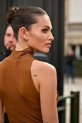 PFW Nina Ricci Outside Arrivals Thylane Blondeau arriving at Nina Ricci show during Paris Fashion Week in Paris, France on March 7, 2025. Photo by Julien Reynaud APS-Medias ABACAPRESS.COM Paris France  Copyright: xReynaudxJulien APS-Medias ABACAx