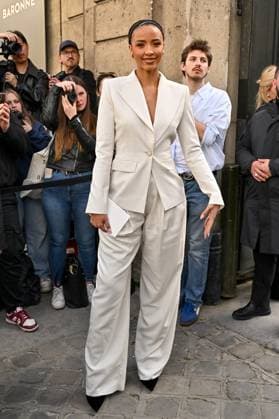 PFW Nina Ricci Outside Arrivals Flora Coquerel arriving at Nina Ricci show during Paris Fashion Week in Paris, France on March 7, 2025. Photo by Julien Reynaud APS-Medias ABACAPRESS.COM Paris France  Copyright: xReynaudxJulien APS-Medias ABACAx