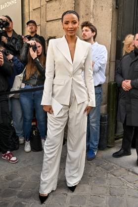 PFW Nina Ricci Outside Arrivals Flora Coquerel arriving at Nina Ricci show during Paris Fashion Week in Paris, France on March 7, 2025. Photo by Julien Reynaud APS-Medias ABACAPRESS.COM Paris France  Copyright: xReynaudxJulien APS-Medias ABACAx